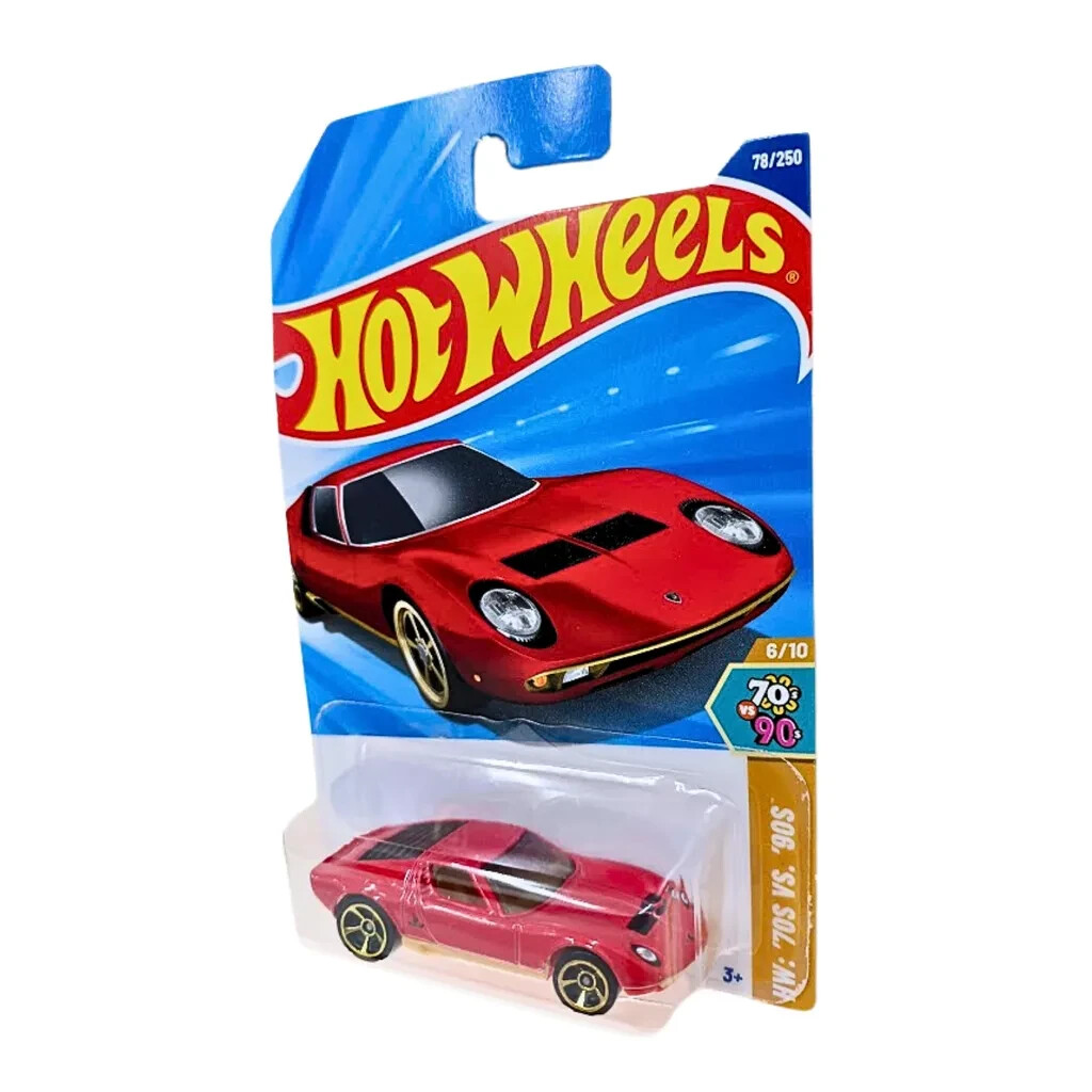 2025 Hot Wheels 71 Lamborghini Mura SV HW '70s vs ' 90s Red