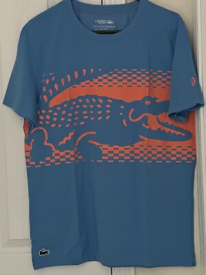 ラコステ テニスウェアNOVAK DJOKOVIC／ネームレタードTシャツ LACOSTE x NOVAK DJOKOVIC REGULAR FIT PERFORMANCE TENNIS Lg BLUE T
