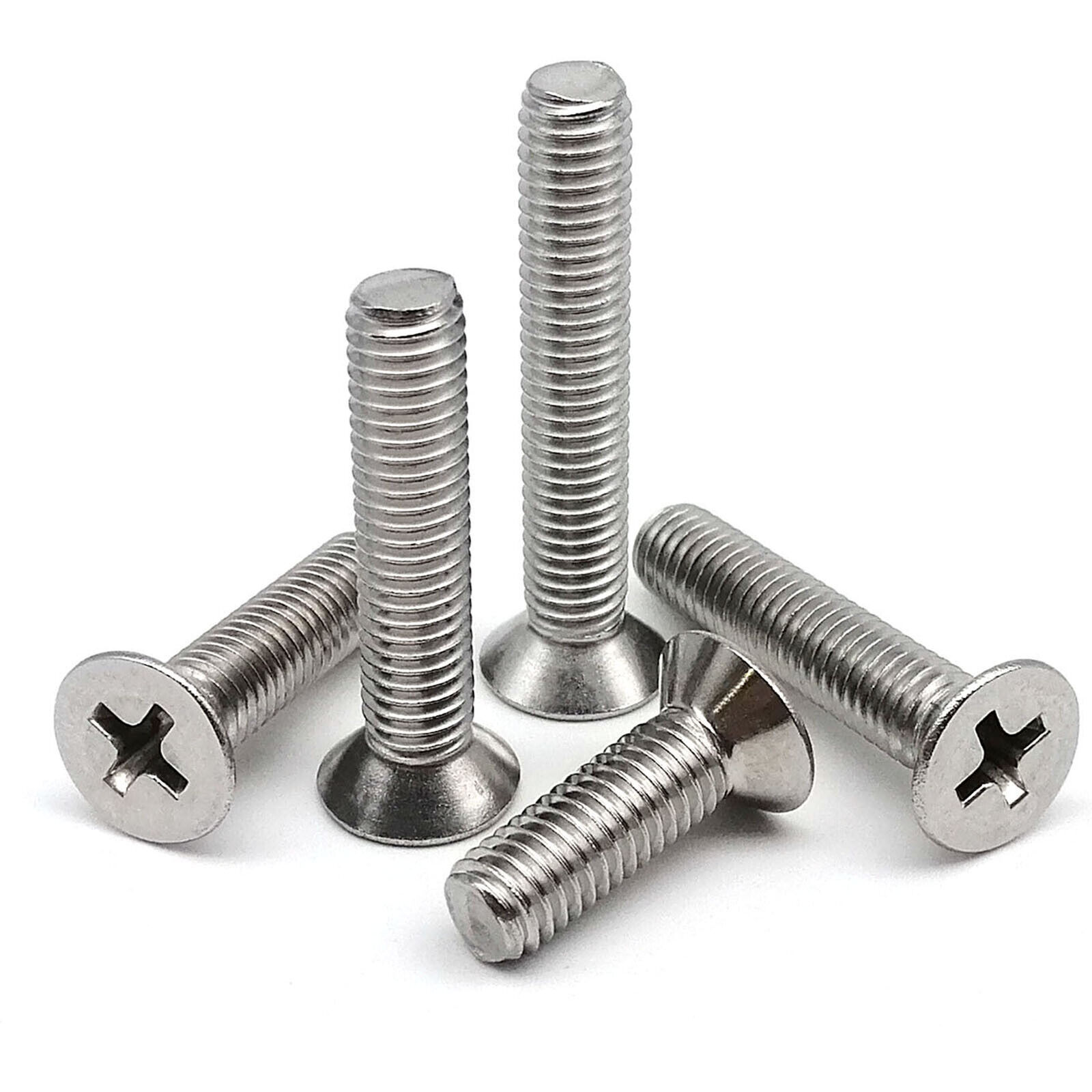 M1-M8 304 A2-70 Stainless Steel Cross Phillips Flat Countersunk Head Bolt Screw