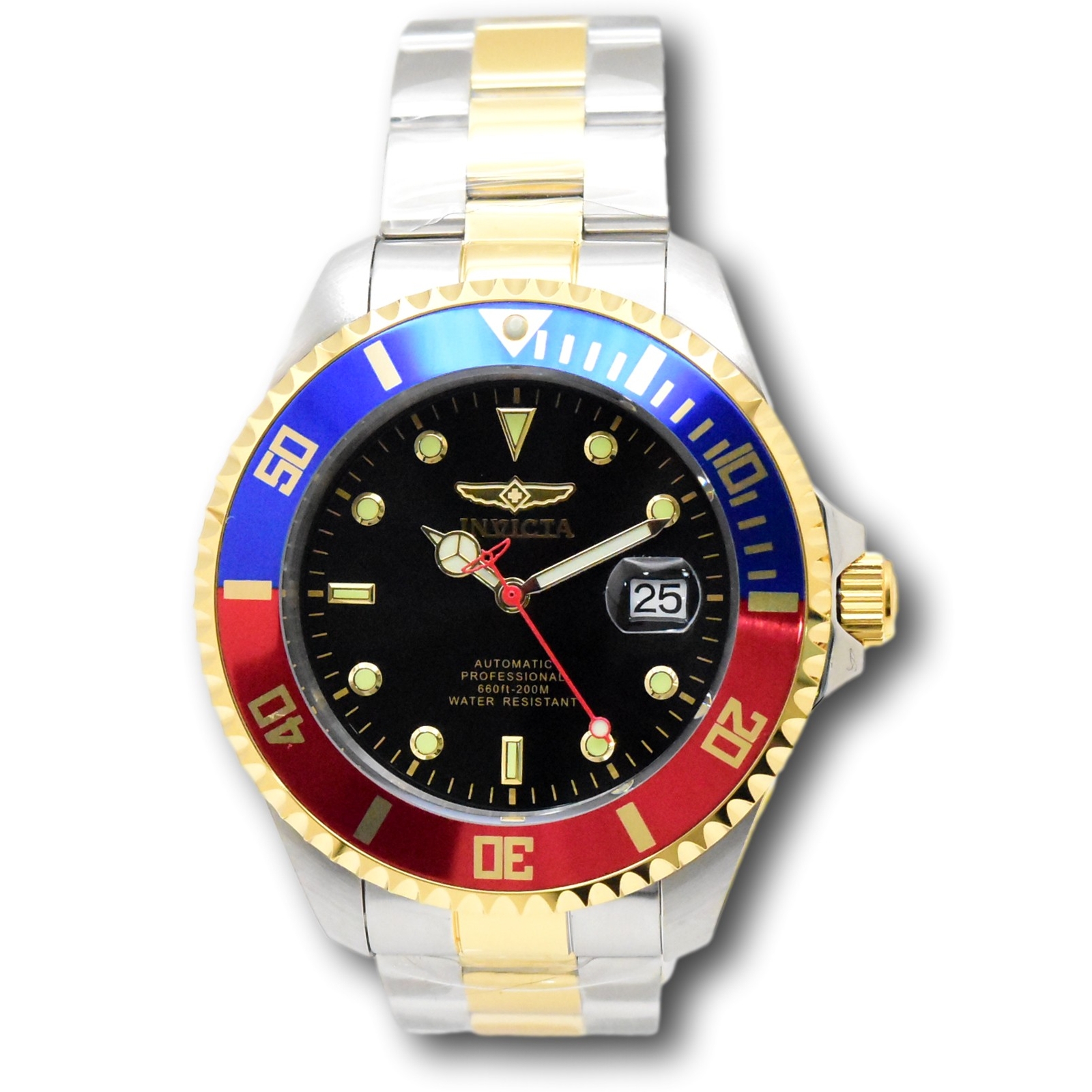 Invicta Pro Diver Automatic Men's 47mm Pepsi Bezel Watch 34043 with Blemish