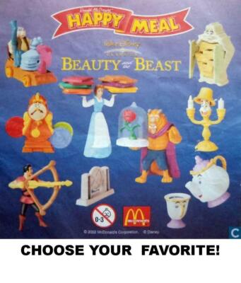 McDonald's 2002 Disney Beauty and the Beast Toys-Pick Your
