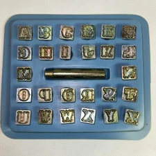 VINTAGE CRAFTOOL USA 1/2” ALPHABET LETTER LEATHER STAMPS Complete Set. H3