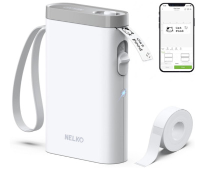 Nelko Etikettendrucker P21, Bluetooth, selbstklebende Etiketten, OVP