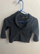Cabelas Full Zip Fleece Kids Jacket Size XS Black Child Kids