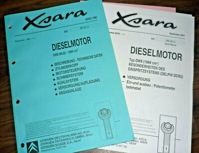 CITROEN XSARA 1998 Motor DW8 (WJZ)1868 cm³ Instandsetzung WERKSTATT HANDBUCH