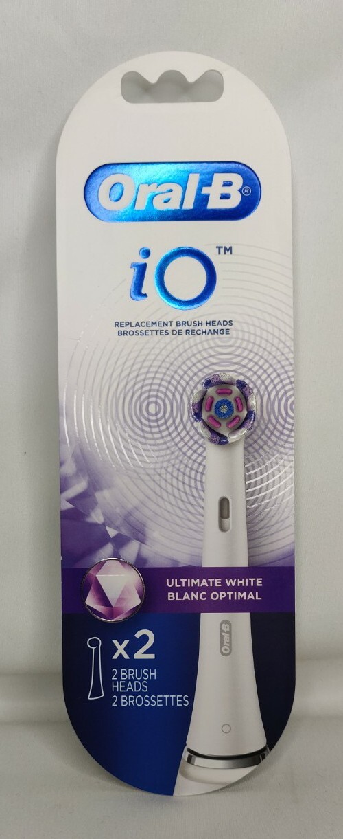 New OralB iO Toothbrush Replacement Heads 2 Pack Ultimate White eBay