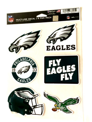 Philadelphia Eagles Multi-Use 6 Fan Pack NFL Decal Stickers NFL