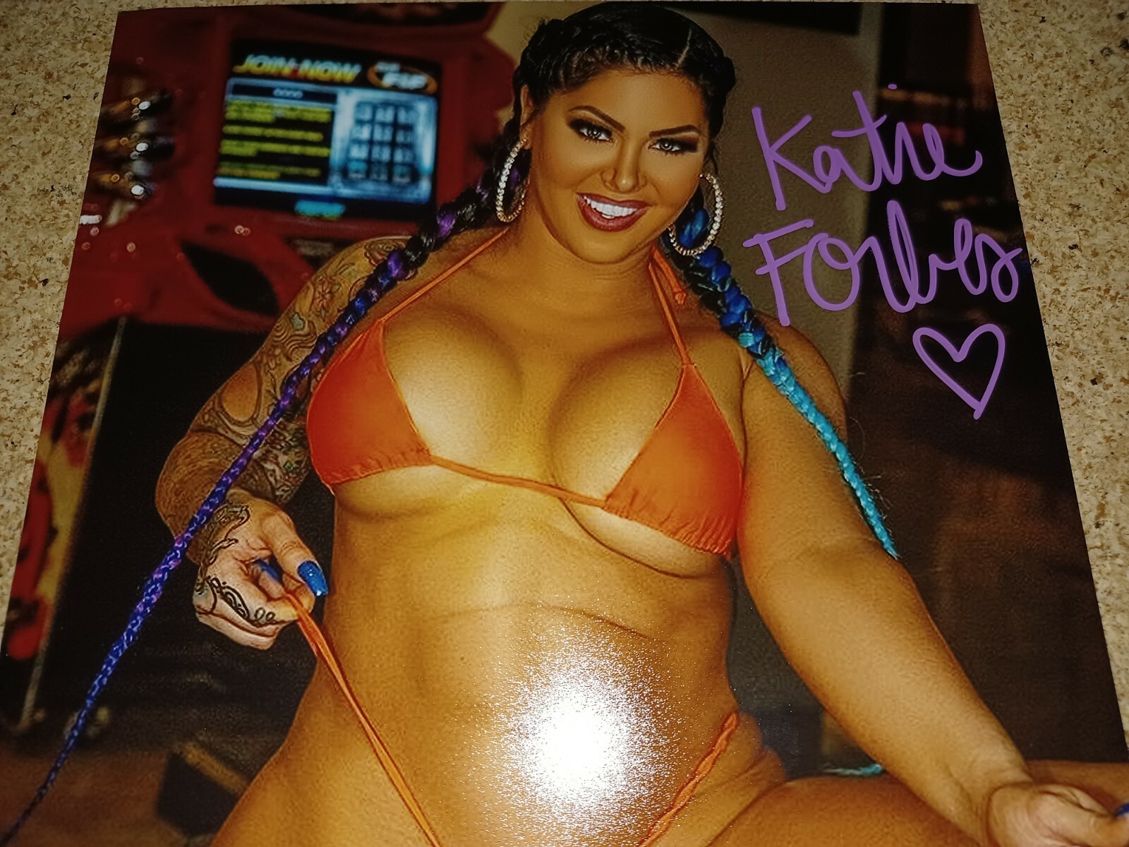Katie Forbes Signed 8x10 Photo PSA DNA COA Sexy Model Auto AVN WWE