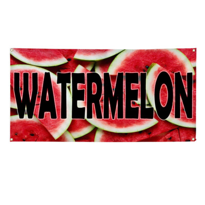 Vinyl Banner Multiple Sizes Watermelon Weatherproof Industrial Yard Signs