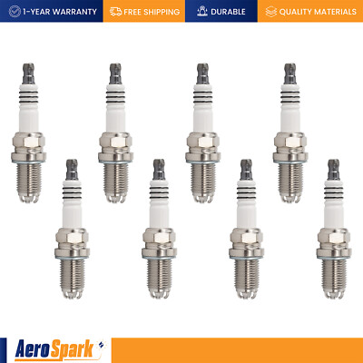 Set of 8 Laser Platinum Spark Plug for Audi BMW Volkswagen Replace 3199 BKR6EQUP