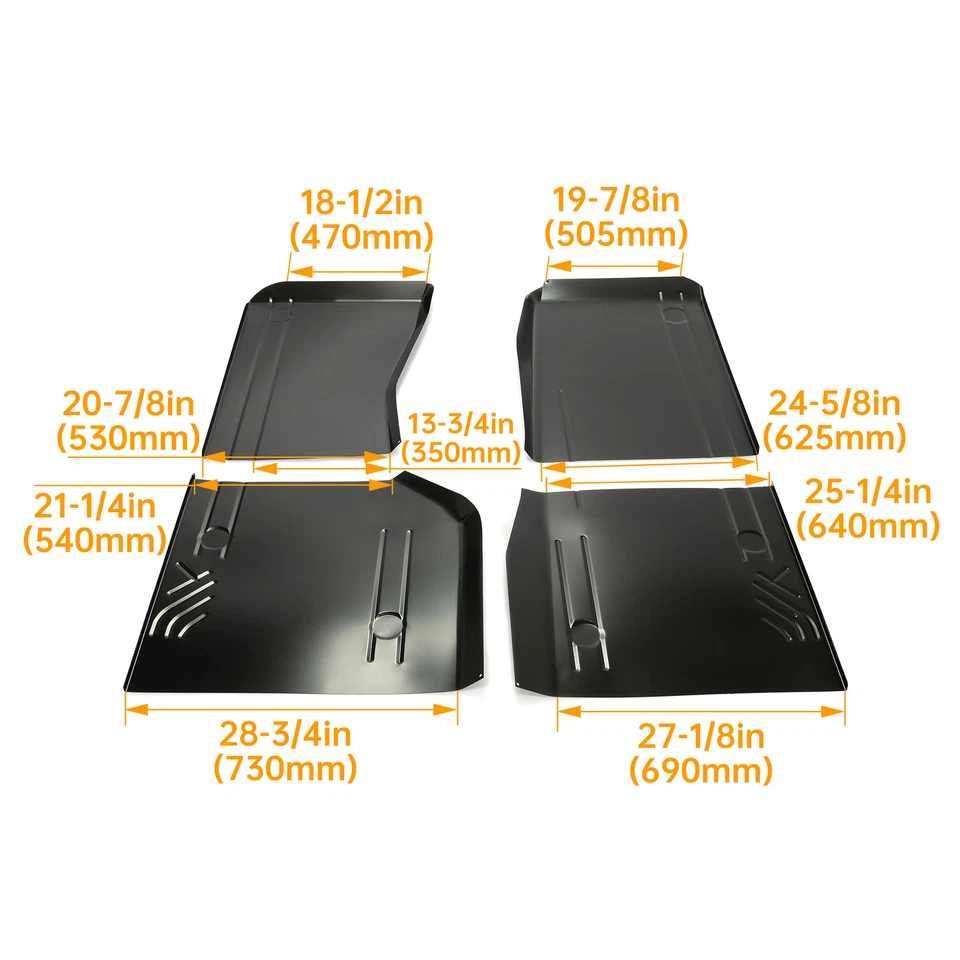 Lh Rh For Cherokee & Comanche 1984-2001 Front And Rear Floor Pan Set XJ Series - Изображение 2 из 4