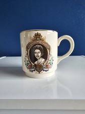 Vintage Queen Elizabeth II Silver Jubilee Mug 1977 British Royalty Commemorative