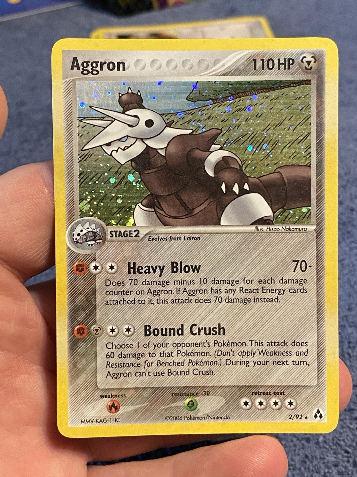 Pokémon TCG Aggron Holo Rare 2/92 EX Legend Maker Near Mint