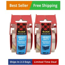 Scotch Heavy Duty Shipping Packing Tape, Clear, Packing Tape for Moving Boxes an