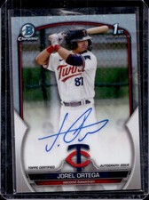 2023 Bowman Chrome Jorel Ortega Prospect Auto Autograph Refractor #/499 Twins