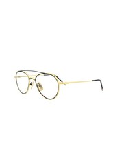 Thom Browne Unisex Novelty 53mm Yellow Gold Matte Navy Opticals TB109-CGLDNVY53