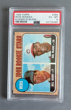 1968 Topps #384 Hal McRae Bill Henry RC PSA 6 EX-MT Cincinnati Reds