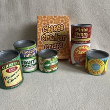 Melissa  Doug Kitchen Grocery Play Food Cans Lot of 7