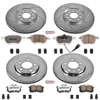 PowerStop Disc Brake Kit - Front and Rear - Fits Audi TT Quattro 2000-2006, Volk