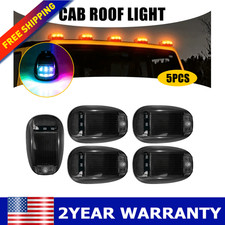 5pcs Solar Rgb Led Roof Marker Lights Strobe Pro For Truck Suv Pickup Universal