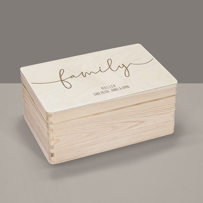 Personalisierte Erinnerungsbox FAMILY Liebe Erinnerungskiste Andenken Familie