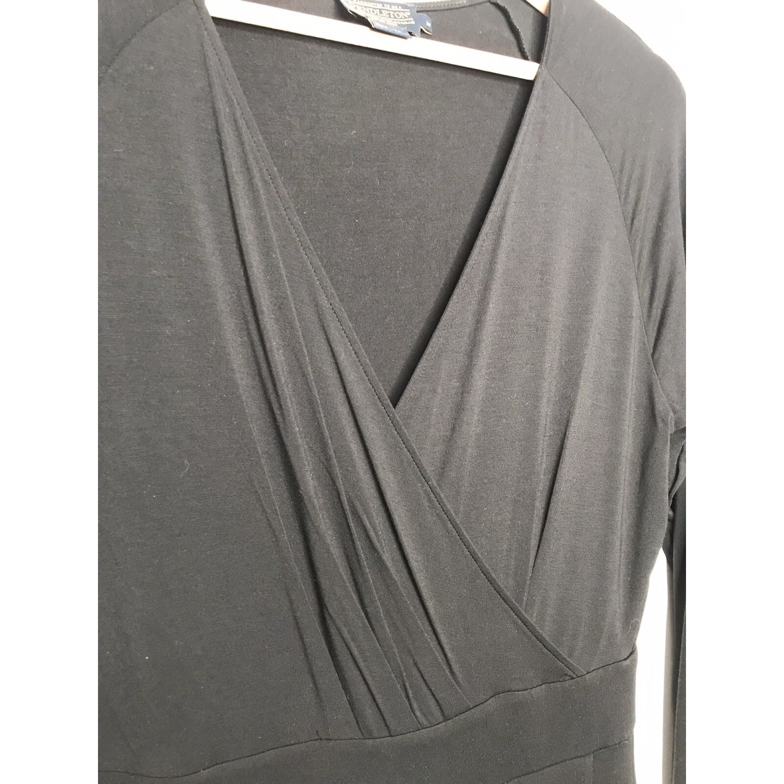 PENDLETON Solid Black Matte Jersey Long Sleeve St… - image 5