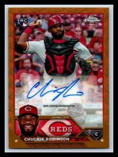2023 Topps Chrome Update Autographs Gold Refractors #ACCR Chuckie Robinson /50