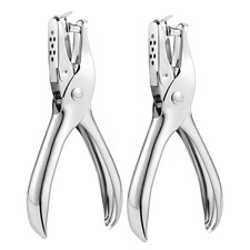 2 PCS Hole Punch,1/4 Inch Single Hole Puncher with 8-Sheet Capacity,Durable One