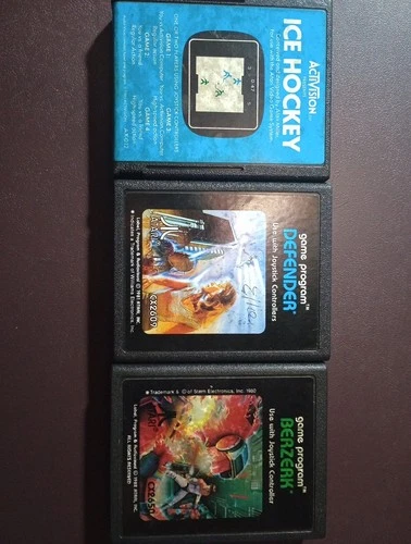 Atari 2600 Lot - Defender, Berzerk, Ice Hockey