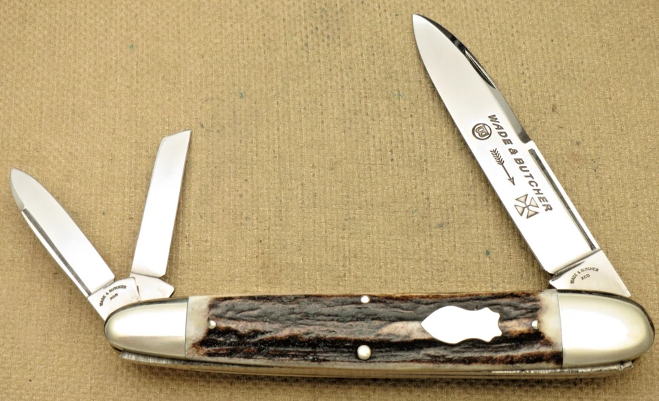 WADE & BUTCHER - 1990’s Era Solingen - Jumbo Anglo Saxon Whittler Knife - Stag - Image 2 of 4