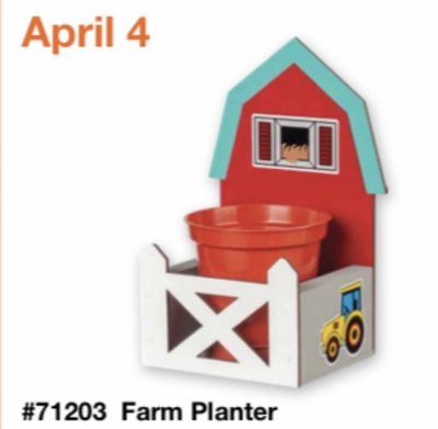 #ad Home Depot Farm Planter Kids Workshop KIT PIN PLANTER SEEDS Included April 2026 $17.95