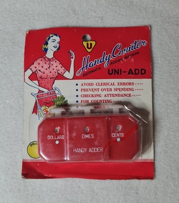 Vintage Handy Adder Automatic Adding Machine Money Counter Hong Kong New (Read)