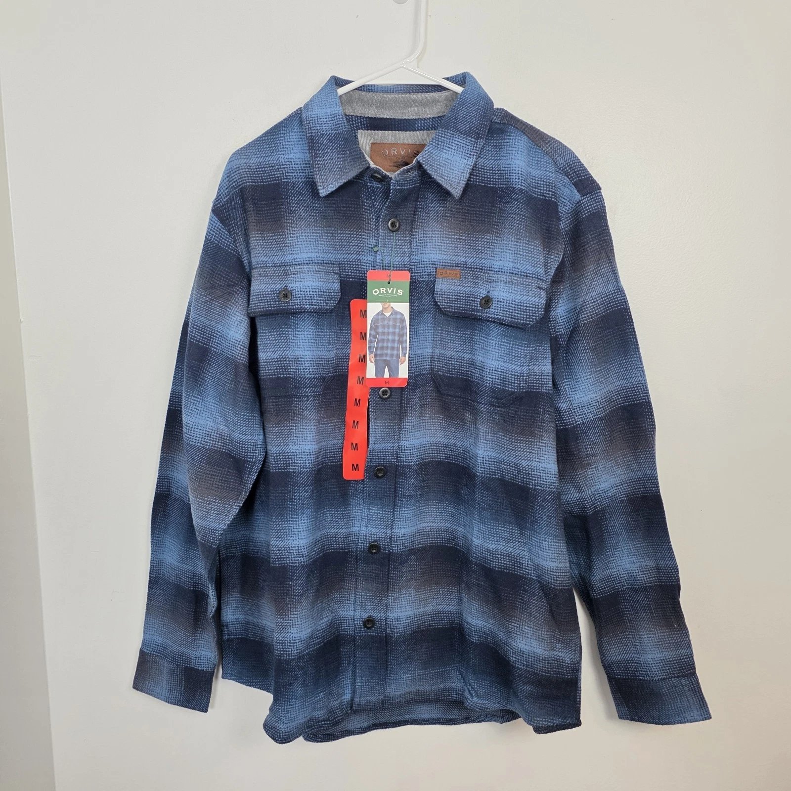Orvis Blue Plaid Button Up Heavyweight Flannel Outdoor Shirt Size Medium
Opens in a new window or ta