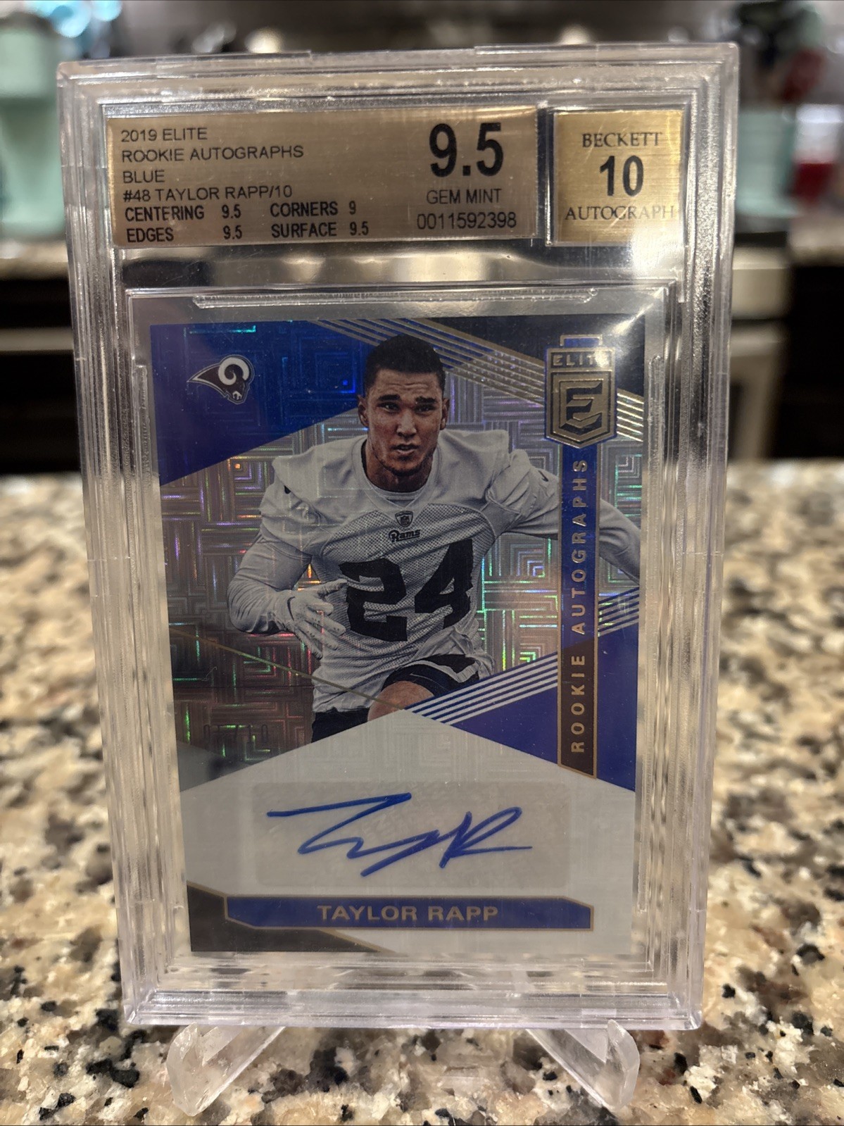 Taylor Rapp Panini Donruss Elite Rookie Autographs #RATR Blue