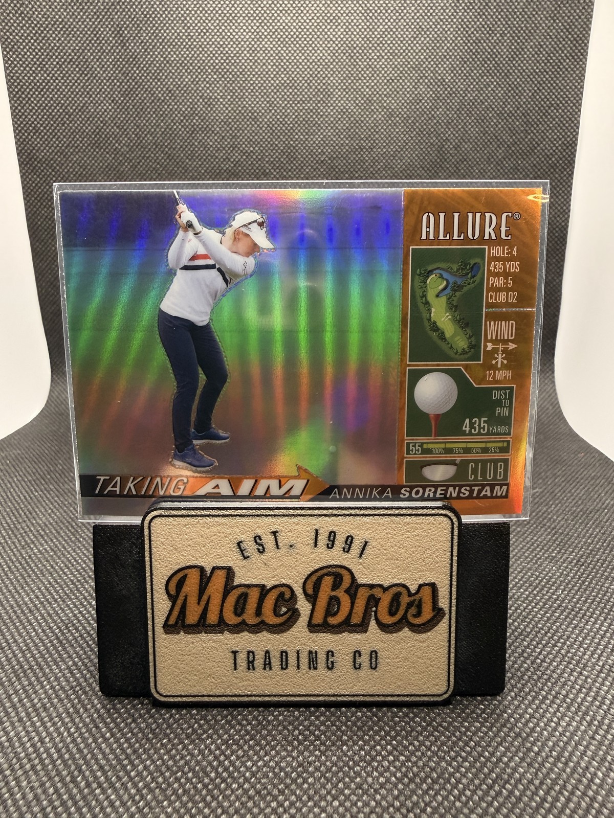 Annika Sorenstam #TA-19 Golf Cards 2026 Upper Deck Allure Taking Aim trading card — raw and PSA graded price guide