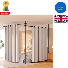 Room Divider No Drilling Curtain Rod Wall Divider for Room Separation
