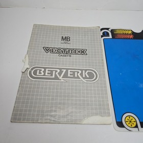 BERZERK Vectrex Berzerk Authentic Manual And Overlay