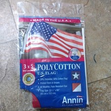 Annin U.S. American Flag 3x5 Grommet Printed Stars & Stripes Polycotton USA Made