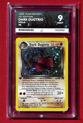 2000 Pokemon Team Rocket First Edition Dark Dugtrio Holo #6/82 ACE 9 (Low Pop)