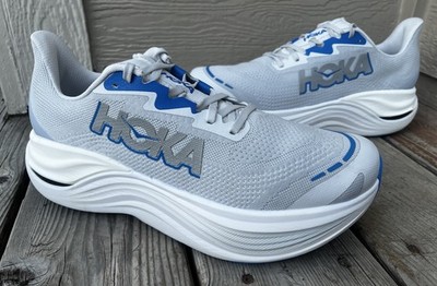 New! Hoka One One Skyward X Men s 10.5D Running Shoes Cosmic Grey/Silver