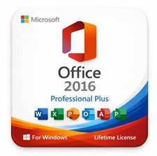 Microsoft Office 2016 Professional Retail  Card Windows Only - Not for Mac