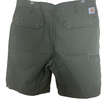 Carhartt Relaxed Fit Shorts Men's 36 Green Ripstop Fatigue Utility
