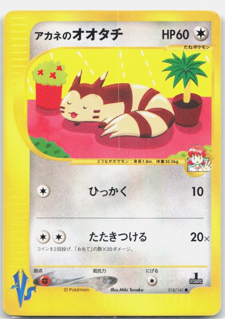 【PSA10】アカネのオオタチ　VS　018/141 Whitney's Furret 018/141 Pokemon VS Japanese 2001 1ST ED PSA 10 | eBay