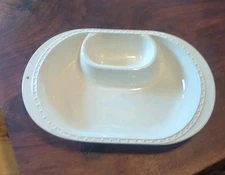 Nora Fleming N5 Pearl Dot Chip and Dip Bowl Server Read