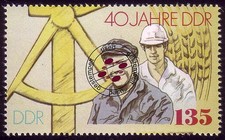 3283 DDR 135 Pf Bauarbeiter aus Block 100 O