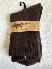 Unisex 80 Wool Winter Socks   Warm Thick Crew Socks   Multiple Colors   New