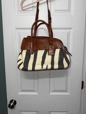 Dooney And Bourke Women s Zebra Print Tote Bag With Red Interior