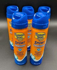 5 Pack of BANANA BOAT SPORT COOL ZONE SPRAY SPF 30 1.8oz EXP 12/2027