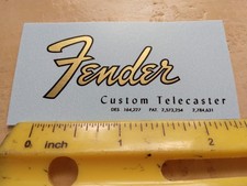 Fender Custom Telecaster Electric Guitar, Premium Waterslide Decal, Metallic Ink