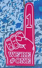 Giant Foam Finger 18 Inch- We're Number 1 Foam Hand for All Occasions - Red